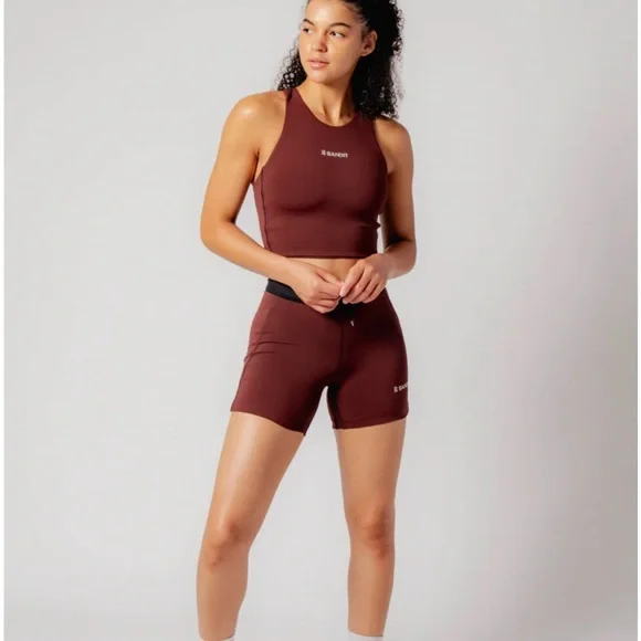 Bandit Stamina Race Crop Deep Cherry Medium - Picture 2 of 6
